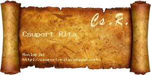 Csuport Rita névjegykártya